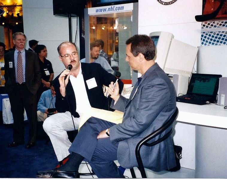 Charlie Schmitt with Greg Millen, 14-Year NHL Veteran and Color Analyst of Hockey Night In Canada